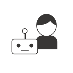 人とロボットの協業イラスト